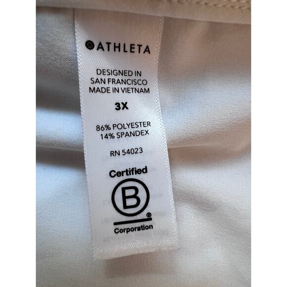 Athleta Top Womens 3X White Urbanite 2.0 Button Up Modern CYA Shirt Tiny Flaw - Picture 10 of 13